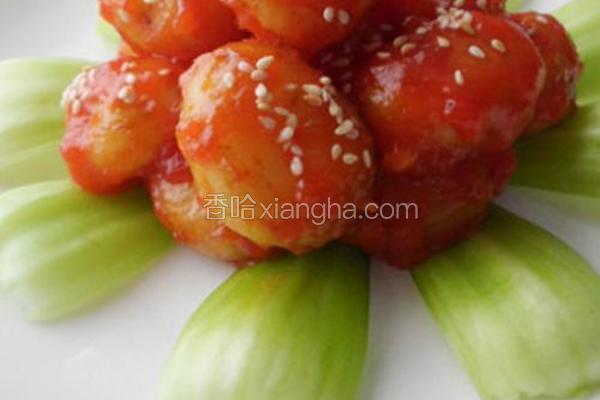 菠萝酱汁咕噜土豆球