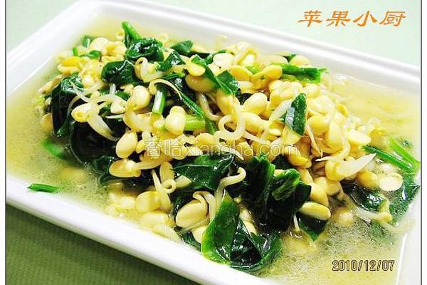 黄豆芽菠菜汤