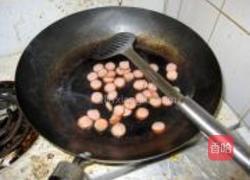 荷兰豆炒熏肠的做法图解4