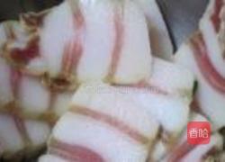 藜蒿炒腊肉的做法图解4