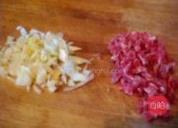 茄丁肉酱绿豆面的做法图解3