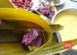 紫薯黄米粽子的做法图解6