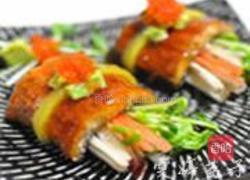 鳄梨鳗鱼五彩卷的做法图解3