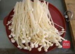 葱油金菇拌肚丝的做法图解2