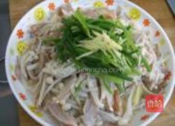 葱油金菇拌肚丝的做法图解3