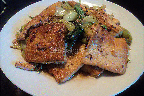 煎孜然老豆腐
