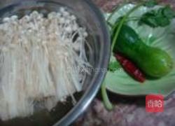 益智菜捞拌金针菇的做法图解1