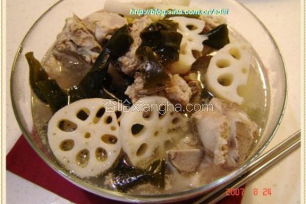 排骨海带炖藕片