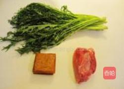 雪里蕻肉末炒豆腐干的做法图解1