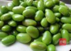 萝卜菜炒毛豆的做法图解2