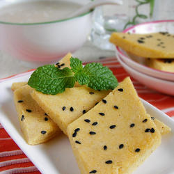 玉米芝麻蛋饼的做法[图]