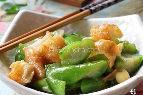 丝瓜烩油条