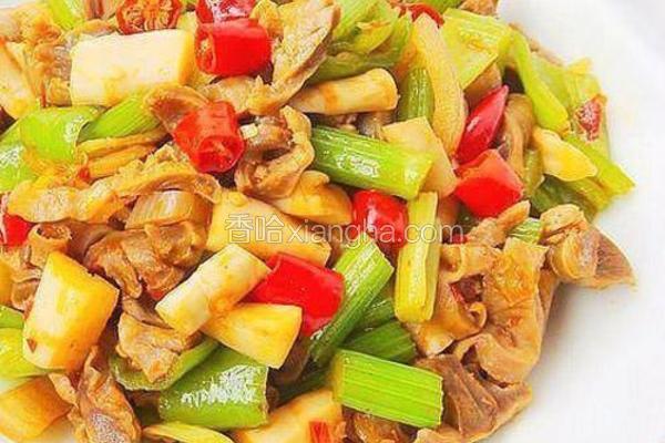 爆炒香辣鸡胗