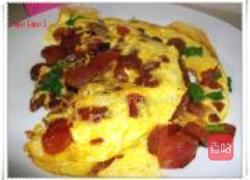 腊肠煎蛋的做法图解4