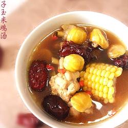红枣玉栗枸杞煲鸡汤的做法[图]