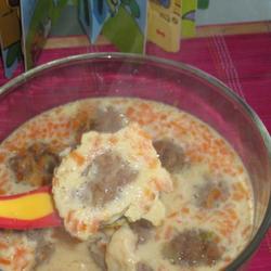 蛋羹胡萝卜豆泥肉丸的做法[图]