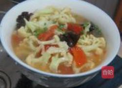 菜花红玉汤的做法图解8