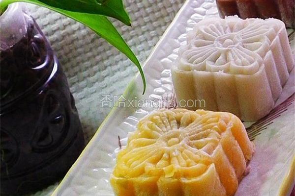 彩色冰皮月饼