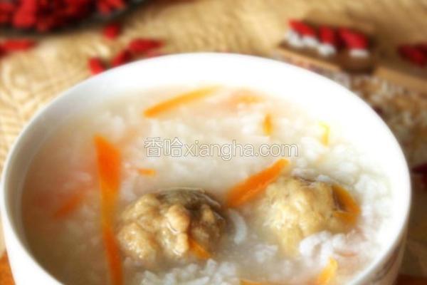 胡萝卜肉丸粥