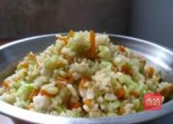 胡萝卜包菜炒饭的做法图解7