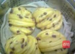 南瓜紫薯花卷的做法图解16