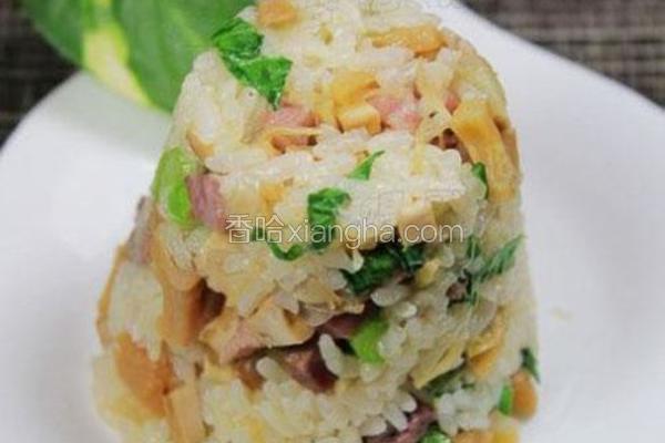 干贝咸肉焖菜饭