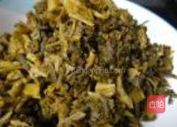 野笋炒咸菜的做法图解1