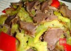 苦瓜炒鸭肫的做法图解8