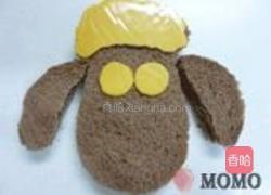 小羊肖恩巧克力面包片的做法图解6