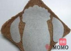 小羊肖恩巧克力面包片的做法图解3