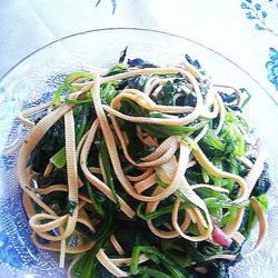 干豆腐炝菠菜的做法[图]