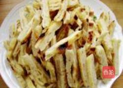 豇豆炒饼的做法图解2