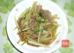 西芹炒牛肉的做法图解4