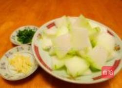 豆瓣酱炒冬瓜的做法图解2