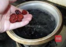血糯黑米红豆粥的做法图解3