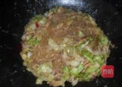 肉丝包菜炒粉的做法图解8