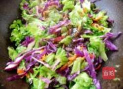 蚝油甘蓝生菜丝的做法图解4