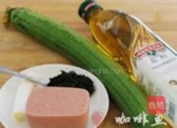 火腿榄菜炒丝瓜的做法图解1