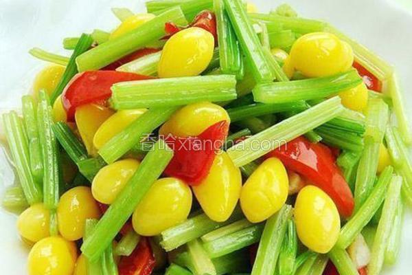 白果炒芹菜