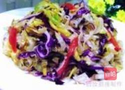 紫甘蓝拌生菜丝的做法图解5