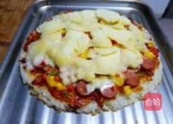香肠米饭小披萨的做法图解9