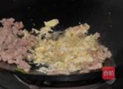 榄菜肉末炒芥兰叶的做法图解4