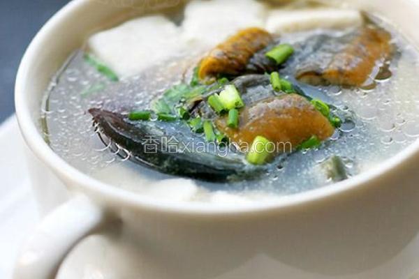 鳝鱼皮蛋豆腐汤
