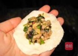 苋菜鸡蛋馅素煎饺的做法图解15