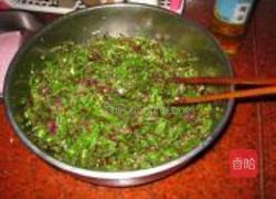 苋菜鸡蛋馅素煎饺的做法图解3