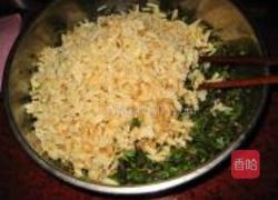 苋菜鸡蛋馅素煎饺的做法图解5