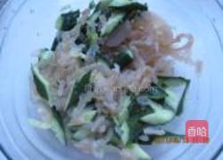 海蛰拌黄瓜的做法图解3