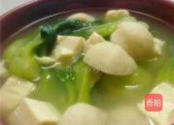 青菜豆腐鱼丸汤的做法图解5