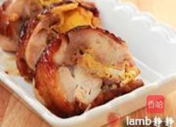 蜜汁蛋黄鸡腿卷的做法图解11