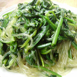 菠菜炒粉条的做法[图]